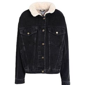 Topshop Moto Jacket Y2K Sherpa lined barn jacket casual western